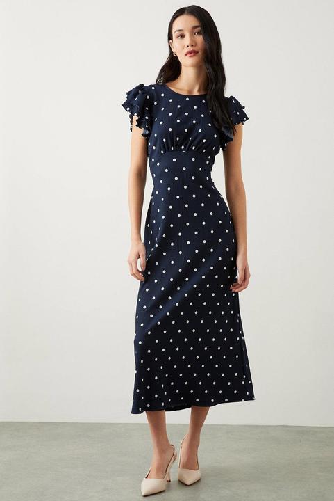 Immagine prodotto Dorothy Perkins Donna/Ladies Abito midi impero con volant maculati (40 D)