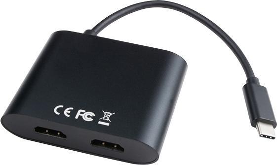 Image du produit V7 USB C AdapterUSB to 2X HDMI (USB-C, 2 Ports)