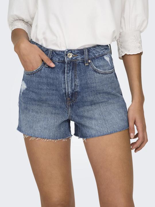 Produktbild Only ONLGABI Hohe Taille Normal geschnitten Jeans-Shorts Jeans-Shorts (XS)