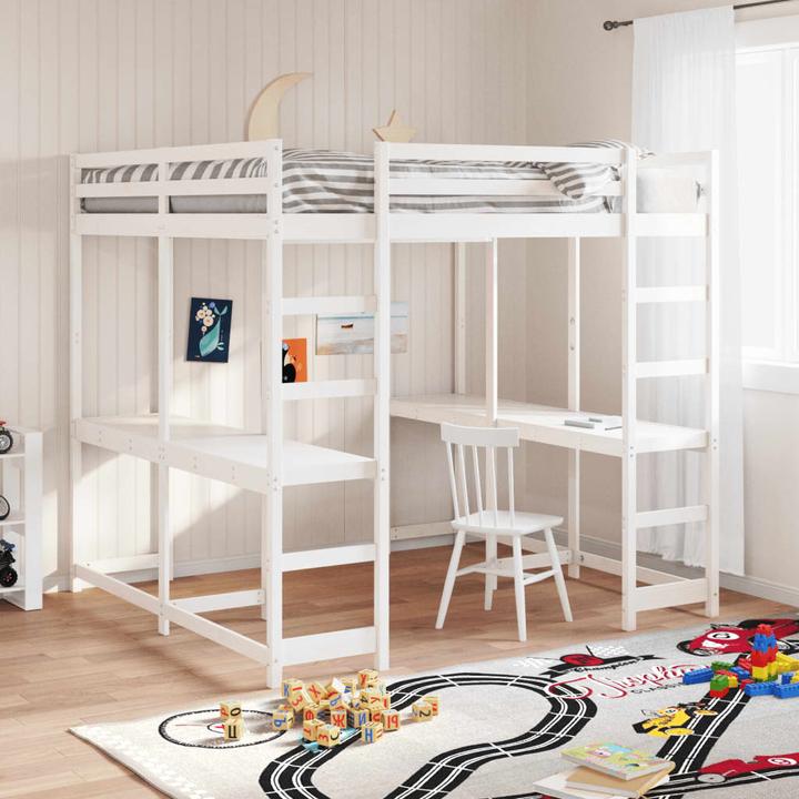 Image du produit VidaXL Lit mezzanine avec bureau & échelle (140 x 200)
