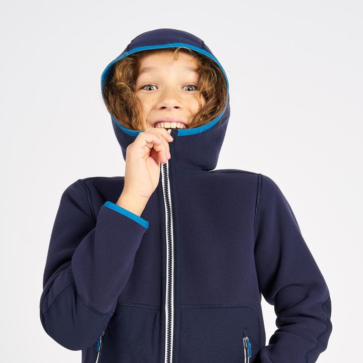 Image du produit Tribord Veste polaire voile enfants réversible chaud 500 bleu marine/bleu (116)