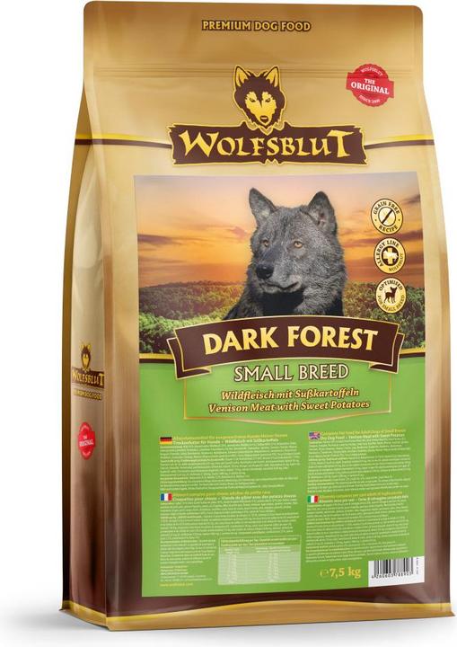 Actual product image Wolfsblut Dark Forest Small Breed Wild & Kartoffel 7,5 kg (Adult, 7500 g)