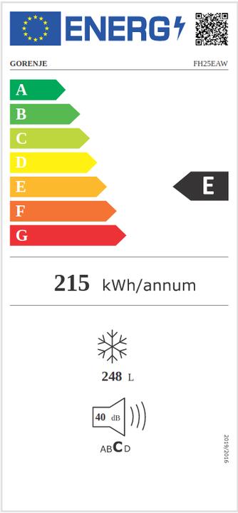 Energie-Label Gorenje FH25EAW (Freistehend, 248 l)