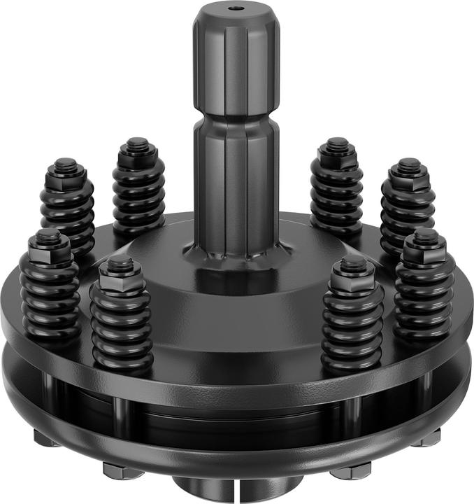 Wiltec Zapfwellen Kupplung 6 Zahn Keilwelle 1 3/8" AG IG PTO-Shaft max. 1200Nm, schwarz (Traktorzubehör)
