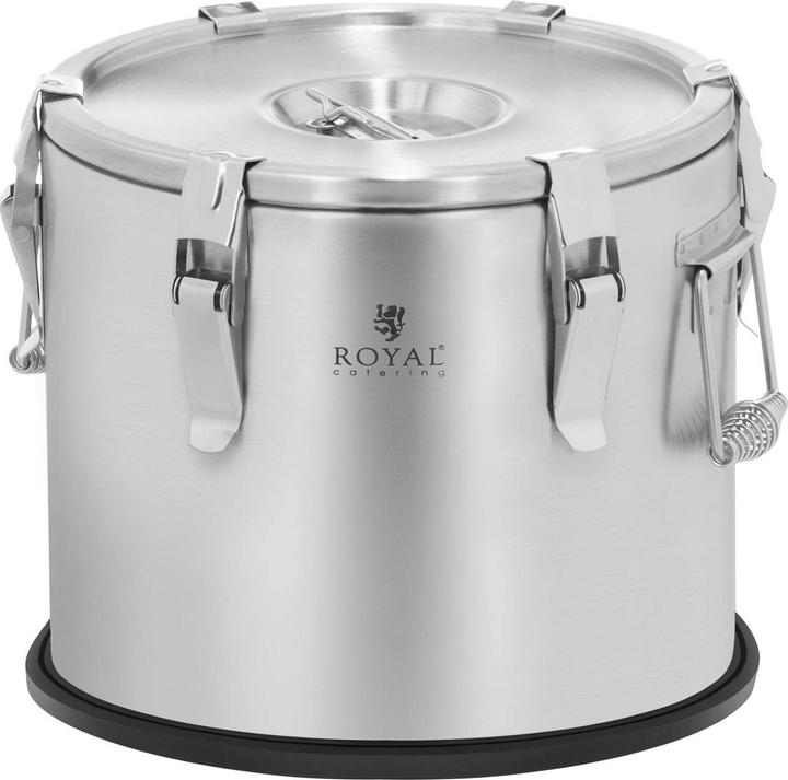 Produktbild Royal Catering Thermobehälter Thermobox Warmhaltebehälter Speisen Edelstahl 15 L Stapelbar (15 l)