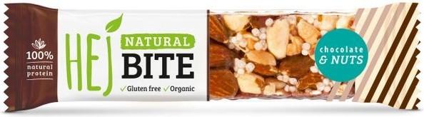 Actual product image HEJ Nutrition Natural Bite (12 x 40g) (Chocolate & Nuts, 12 pcs., 480 g)