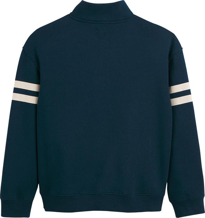 Produktbild La Redoute Collections Sweatshirt mit Troyerkragen und Bouclé-Applikation (140)