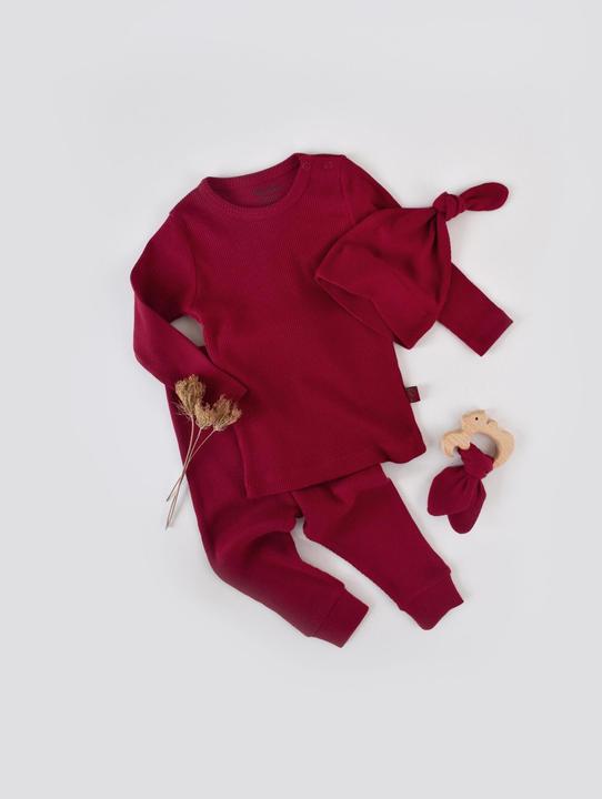 BabyCosy Set. Hose. T-shirt langarm. Mütze