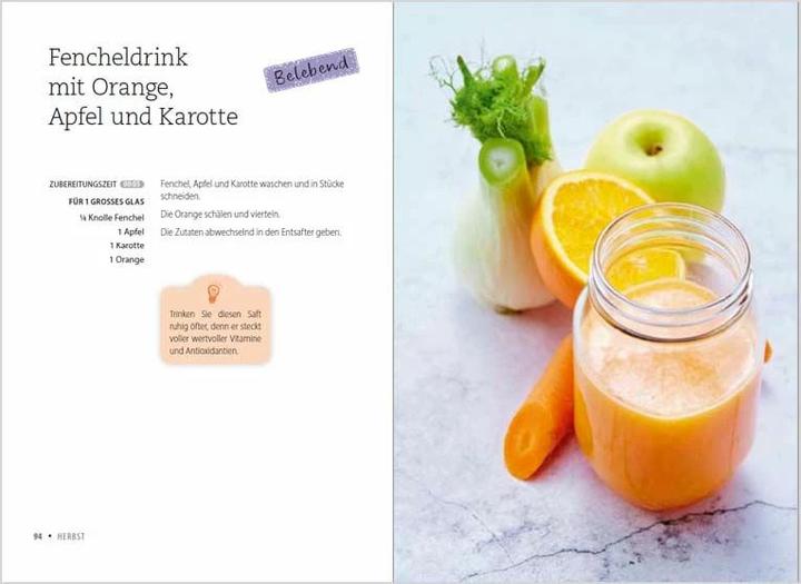 Produktbild Frische Obst- und Gemüsesäfte aus dem Entsafter. 111 Rezepte für Gesundheit, Energie und gute (Deutsch, Clémence Roquefort, 2021)