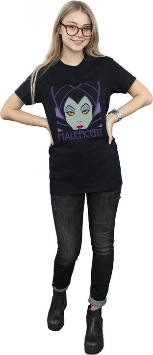 Actual product image Disney Womens/Ladies Maleficent Cropped Head Cotton Boyfriend T-Shirt (M)