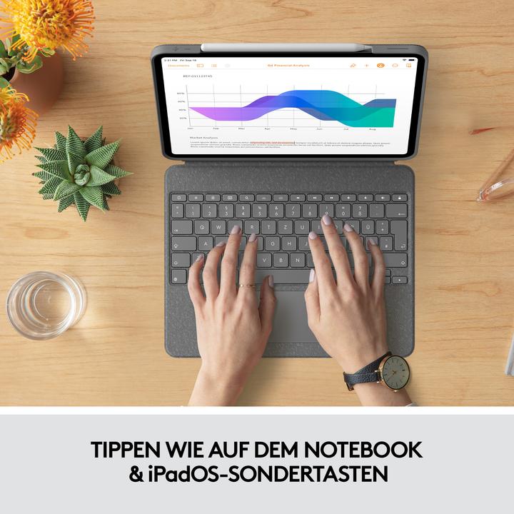 Produktbild Logitech Combo Touch (US, iPad Pro 12.9 2021 (5. Gen), iPad Pro 12.9 2022 (6. Gen))