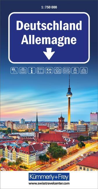 Produktbild Deutschland Strassenkarte 1:750 000