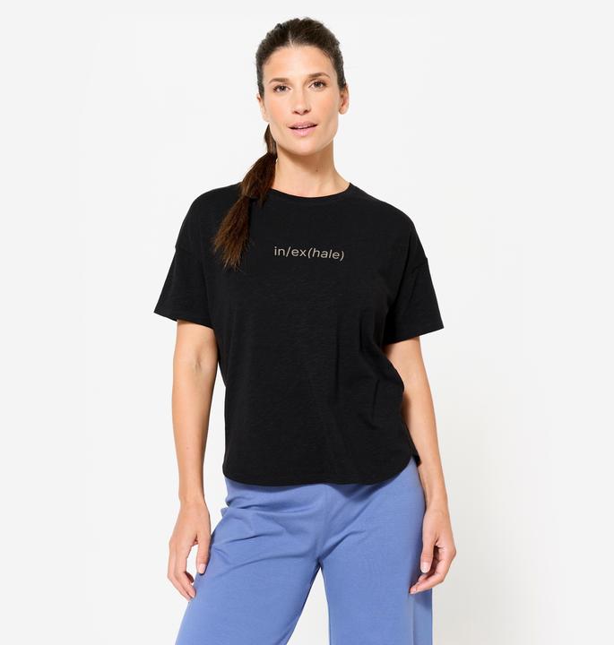 Kimjaly T-Shirt Yoga Damen - schwarz