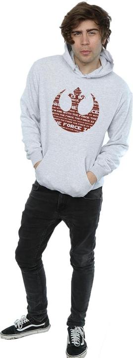 Immagine prodotto Star Wars Rogue One I'm One With The Force Alliance Emblem Red Felpa con Cappuccio Uomo (XXL)
