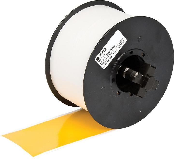 Produktbild Brady B-7569, Standard Vinylband, Gelb, glänzend, 57.00 mm x 35.00 m, permanent, Endlos, f. MiniMa