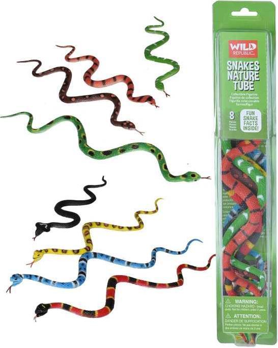 Actual product image Wild Republic Nature Tube Snakes 8-piece