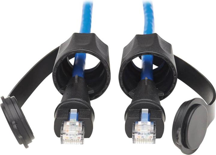 Eaton Industrial Cat6 UTP Ethernet Cable RJ45m/M 100W PoE CMR-LP IP68 Blue 16 ft. 4.88m (U/UTP, CAT6, 4.88 m)