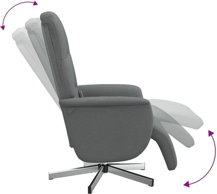 Produktbild VidaXL Massagesessel mit Fussteil Dunkelgrau Stoff,Farbe