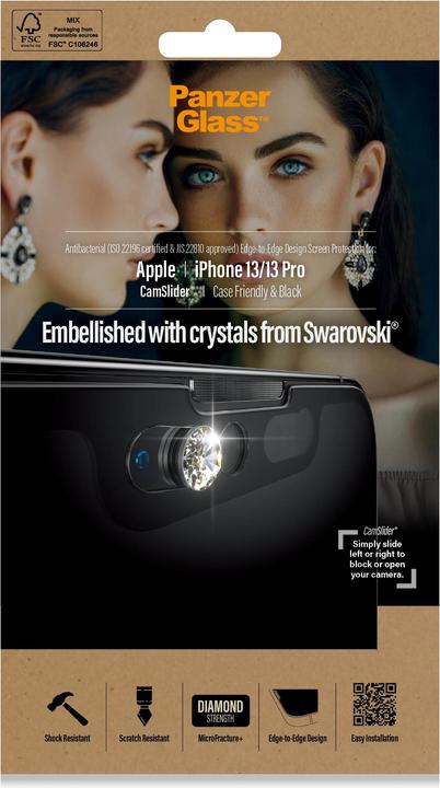 Immagine prodotto PanzerGlass Caso amichevole Cam Slider AB (1 Pezzo/i, Apple iPhone 13, Apple iPhone 13 Pro)