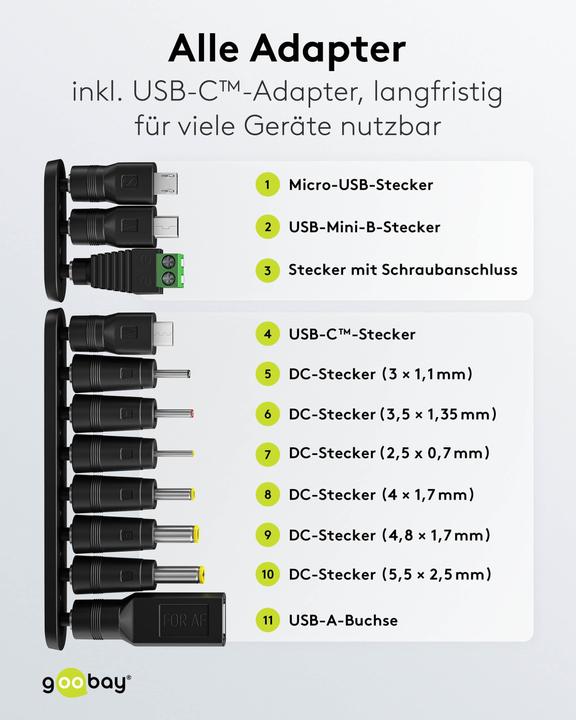 Produktbild Goobay Universal-Netzteil 3 V - 12 V