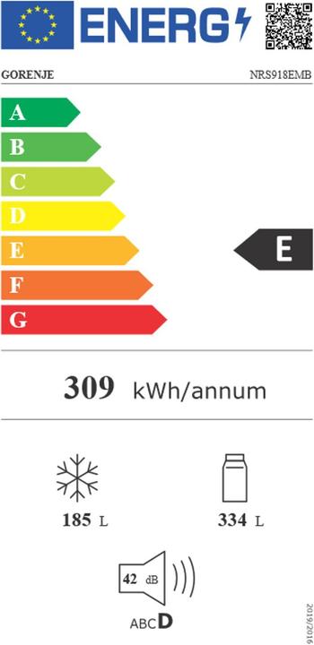 Energy Label Gorenje NRS918EMB (519 l)
