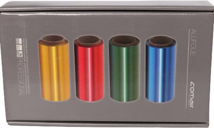 Produktbild Comair Alufolie 4 Rollen bunt 12cmx50m 25µ