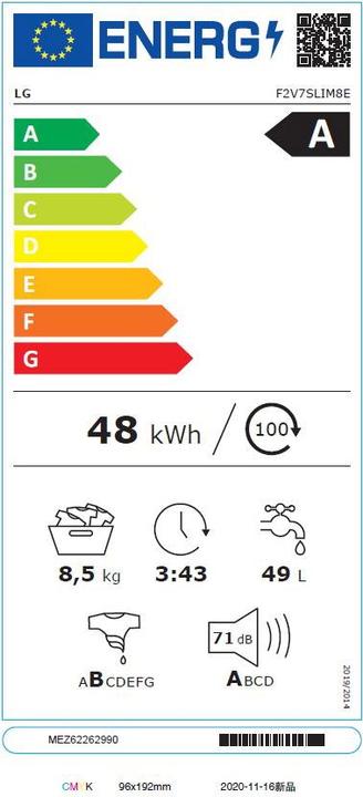 Energie-Label Gorenje TH62E4X Dunstabzugshaube Halb eingebaut (Pullout) Edelstahl ³/h C (Flachschirmhaube)