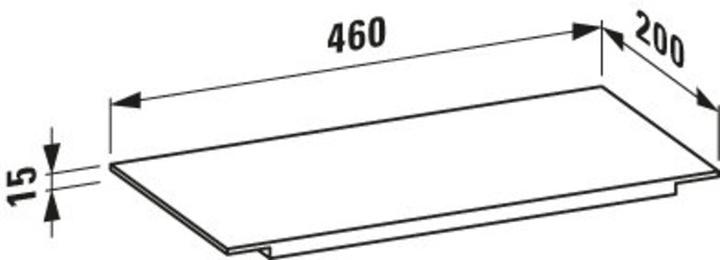 Produktbild Laufen Kartell Ablage für Waschtisch, B/T/H: 460/200/15 mm, H3853310