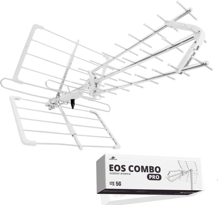 Spacetronik Antenna direzionale DVB-T2 EOS PRO Combo UHF+VHF LTE 5G (bianco) (LTE)