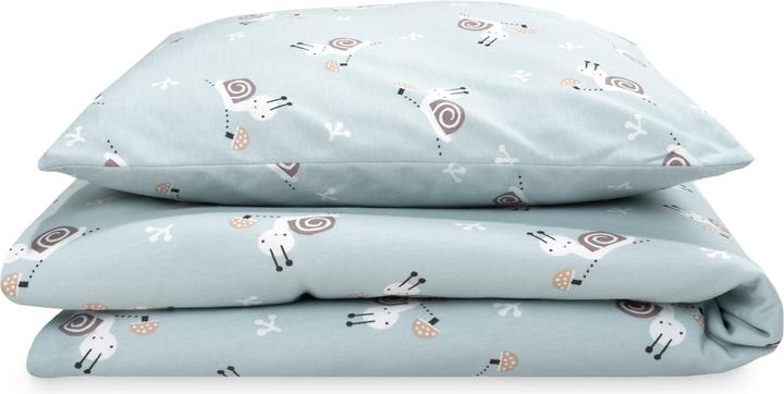 Actual product image Julius Zöllner Children's Bedding Jersey Snail 100 x 135 + 40 x 60 cm