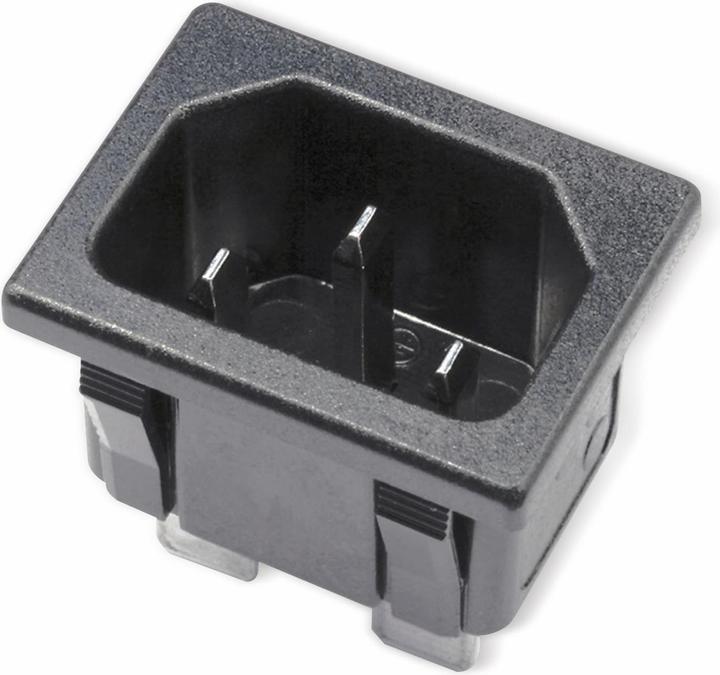 Actual product image Eneroid IEC built-in plug, snap-in, black
