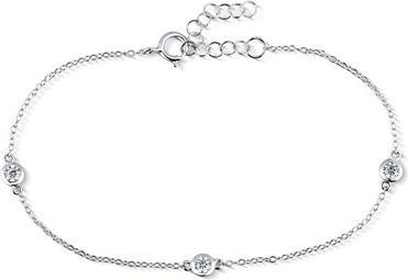 Produktbild JVD Delicate Silver Bracelet With Zircons Svlb0334xk4bi18