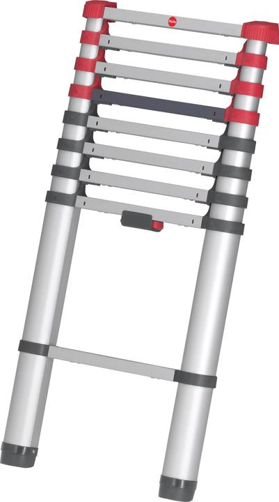 Produktbild Hailo FlexLine, Alu-Sicherheits-Teleskopleiter, 9 Sprossen (Anlegeleiter, 264 cm)