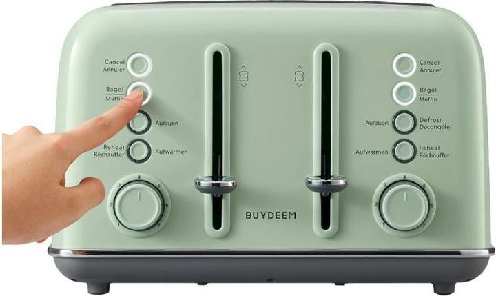 Immagine prodotto Buydeem Toster 4 Slice Toaster, model DT640E, color Cozy Greenish, EU (Spina UE)