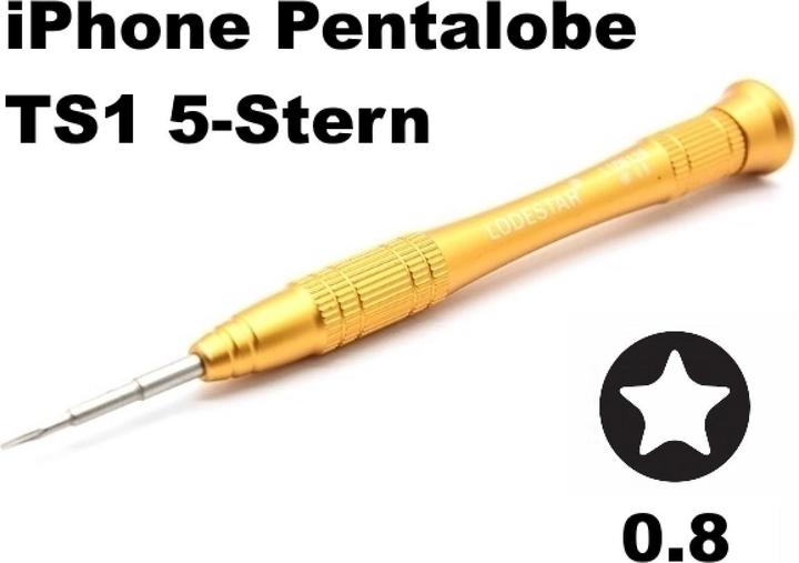 Actual product image Columbus McKinnon iPhone Screwdriver Pentalobe 5-Star TS1 0.8mm