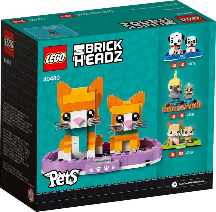 Image du produit LEGO BrickHeadz Chat rouge tigré 40480 (40480, LEGO Brickheadz)