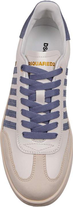 Produktbild Dsquared2 boxer sneakers in leather and suede color milk and blue (44)