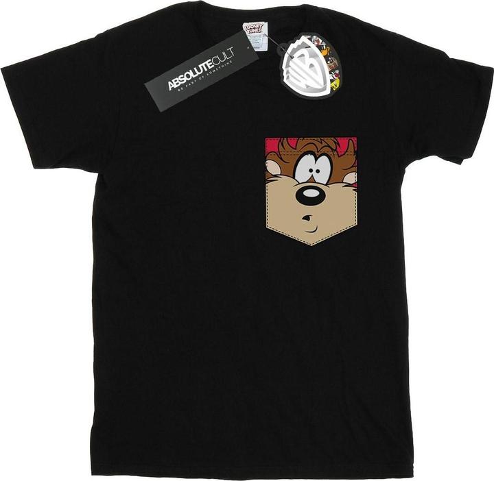 Image du produit Looney Tunes - T-shirt TASMANIAN DEVIL FACE FAUX POCKET - Garçon (152, 158)