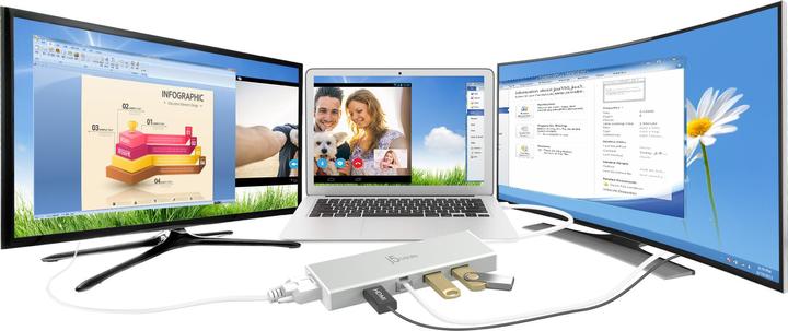 Actual product image j5Create JUD380 (USB-A, 2 Ports)