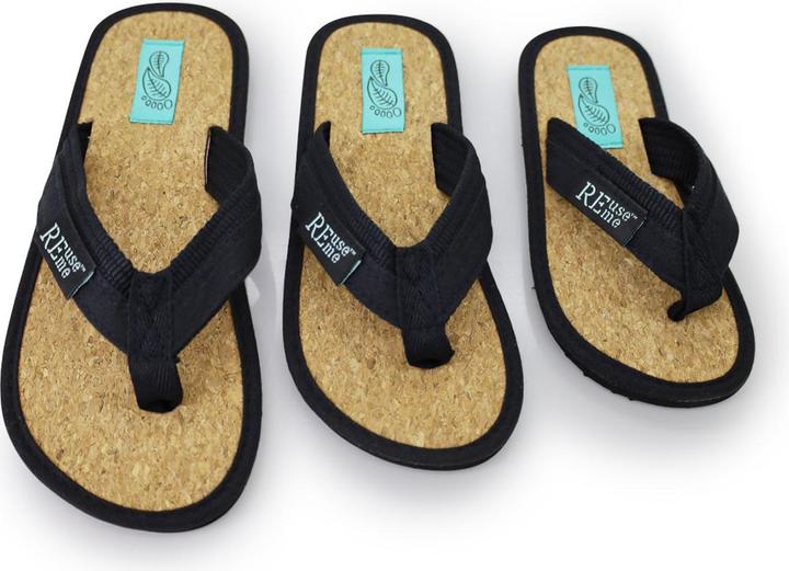 Actual product image ReUseMe Kinder Flip Flops mit Kork Fussbett (30)