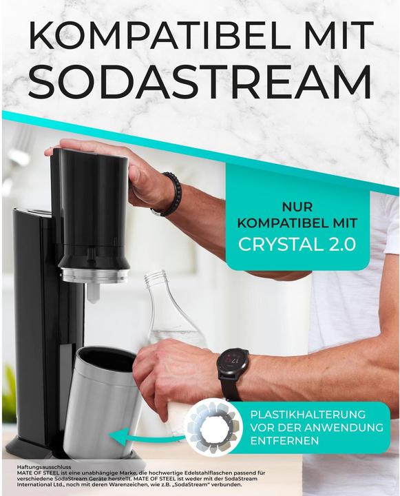 Produktbild Mate of Steel Glas Flasche