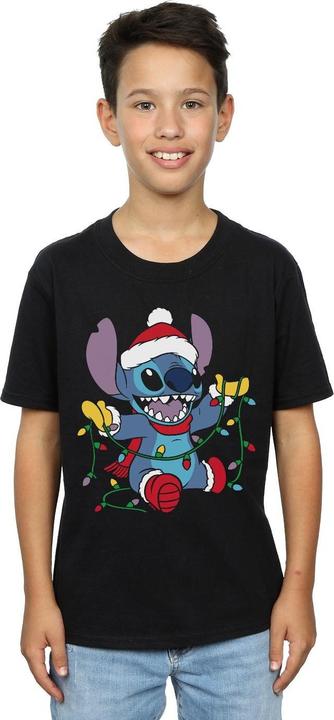 Immagine prodotto Disney Lilo And Stitch Christmas Lights Maglietta Ragazzi (128)