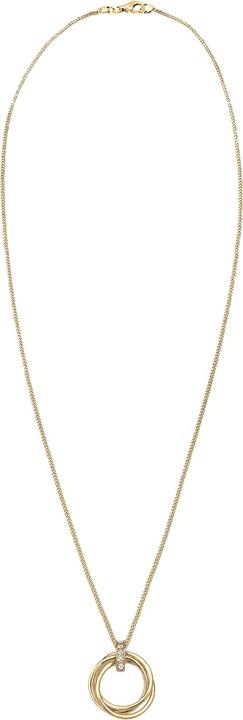 Image du produit Elli DIAMONDS Collier Cercle Trio Diamant (0.025 ct.) 925 Argent (Argent sterling 925, Cierge)