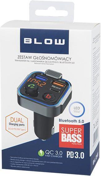 Actual product image Blow Bluetooth 5.1 + Qc3.0 FM transmitter