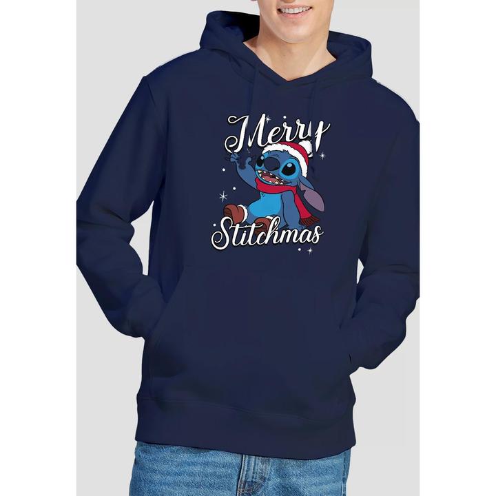 Actual product image Lilo & Stitch Mens Merry Stitchmas Hoodie (M)