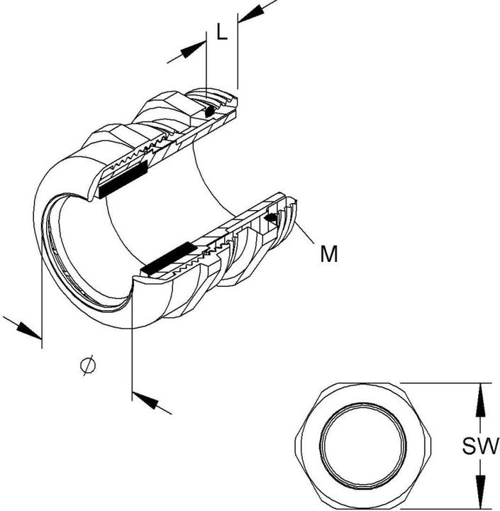 Produktbild Kleinhuis IPON-Kabelverschraubung M25 2234M25 Ms 2234M25