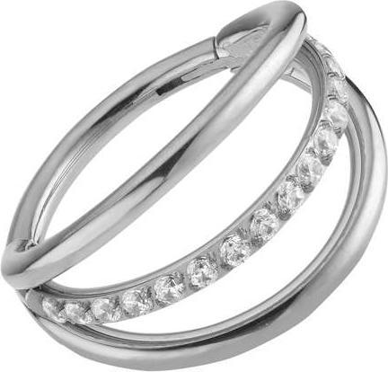Actual product image Bijouteria Ear piercing (Surgical steel 316L, Crystal)
