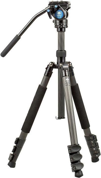 Actual product image Sirui ET-1204+VA5 Traveler Tripod Carbon with Video Head (Carbon)