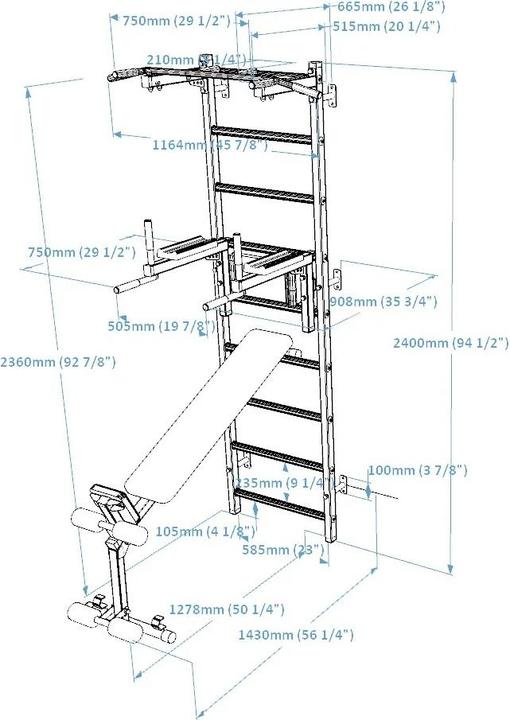 Actual product image BenchK Wall bars 313