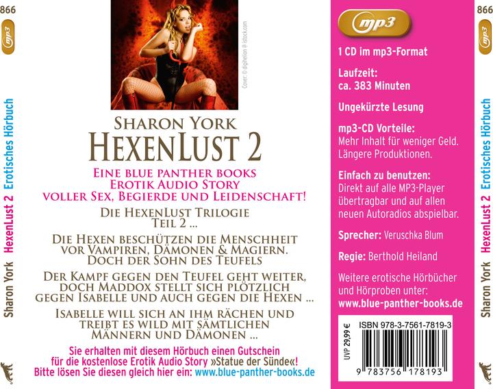 Actual product image The HexenLust Trilogy | Volume 2 | Erotic Fantasy Audio Story | Erotic Fantasy Hrbook MP3CD (Blue Panther Books, Veruschka Blum, Sharon York, German)
